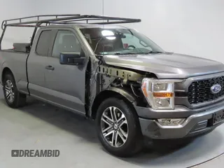 2021 Ford F-150 XL with VIN 1FTEX1CP3MKD17894, listed as a Copart auction lot 61454515 with 86,745 mi miles and Salvage title. Bid and sale history available at DreamBid. Image 1.