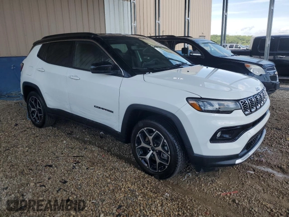 2025 Jeep Compass Limited z VIN 3C4NJDCN9ST513657, wystawiony jako Copart lot #64254485 z przebiegiem 38 078 mil mil oraz Czysty tytuł • Clean title. Historia ofert i sprzedaży dostępna na DreamBid. Obrazek 4.
