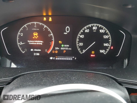 2023 Honda Civic Sport with VIN 2HGFE2F52PH548082, listed as a Copart auction lot 57226055 with 33,155 mi miles and Salvage title. Bid and sale history available at DreamBid. Image 9.