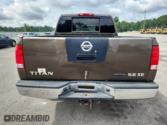 2009 Nissan Titan SE with VIN 1N6BA07D99N302396, listed as a Copart auction lot 59413545 with 181,688 mi miles and Salvage title. Bid and sale history available at DreamBid. Image 6.