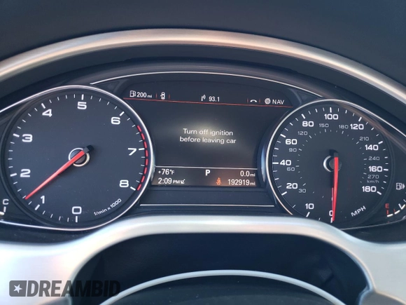 2013 Audi A8 3.0L z VIN WAUAGAFD8DN033639, wystawiony jako Copart lot #50001435 z przebiegiem 192 919 mil mil oraz Szkoda całkowita • Salvage title. Historia ofert i sprzedaży dostępna na DreamBid. Obrazek 9.