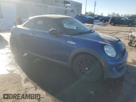 2012 MINI Coupe S z VIN WMWSX3C5XCT465527, wystawiony jako Copart lot #87006534 z przebiegiem 117 822 mil mil oraz Czysty tytuł • Clean title. Historia ofert i sprzedaży dostępna na DreamBid. Obrazek 4.