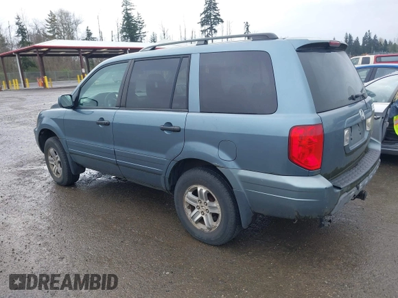 2005 Honda Pilot EX with VIN 2HKYF18465H565524, listed as a IAAI auction lot 41927812 with 218,637 mi miles. Bid and sale history available at carsss.com. Image 3.