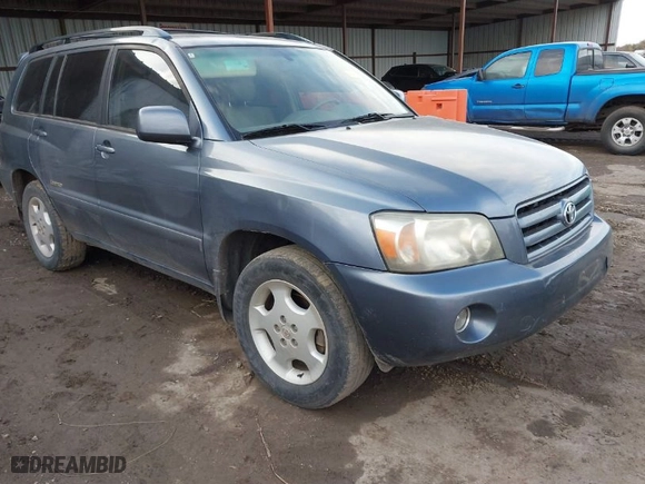 2006 Toyota Highlander w/3rd Row with VIN JTEDP21A860124831, listed as a IAAI auction lot 41670734 with 266,964 mi miles. Bid and sale history available at carsss.com. Image 1.
