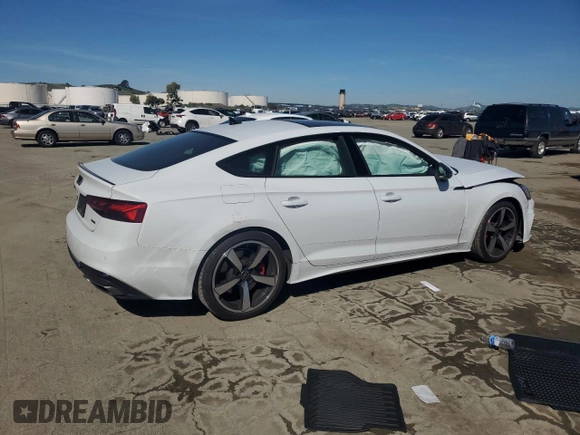 2023 Audi A5 Sportback S line Premium Plus with VIN WAUFACF59PA063160, listed as a Copart auction lot 50547735 with 12,831 mi miles and Salvage Title. Bid and sale history available at carsss.com. Image 3.