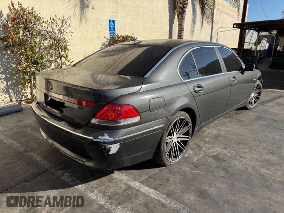 2003 BMW 7 Series 745Li with VIN WBAGN63463DR15012, listed as a Copart auction lot 47898105 with 142,370 mi miles and Clean Title. Bid and sale history available at DreamBid. Image 4.