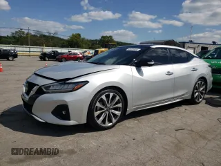 2023 Nissan Maxima Platinum with VIN 1N4AA6FV5PC507465, listed as a Copart auction lot 68455404 with 21,395 mi miles and Salvage Title. Bid and sale history available at carsss.com. Image 1.