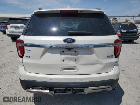 2017 Ford Explorer XLT with VIN 1FM5K8D84HGB59052, listed as a Copart auction lot 53406145 with 107,031 mi miles and Salvage Title. Bid and sale history available at carsss.com. Image 6.