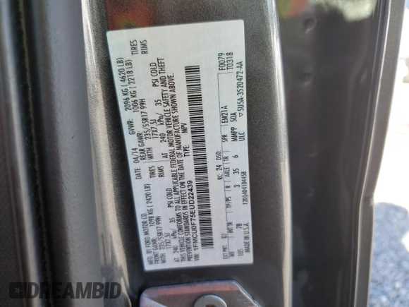2014 Ford Escape S with VIN 1FMCU0F75EUD22439, listed as a Copart auction lot 52860975 with 148,537 mi miles and Salvage Title. Bid and sale history available at carsss.com. Image 15.