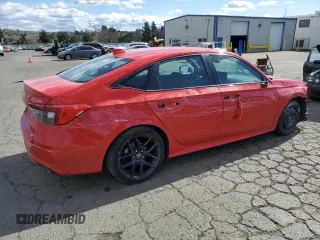 2024 Honda Civic Sedan Sport with VIN 2HGFE2F58RH547070, listed as a Copart auction lot 48346985 with 17,025 mi miles and Salvage Title. Bid and sale history available at carsss.com. Image 3.