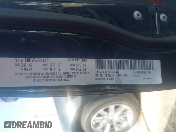 2009 Chrysler 300 Touring with VIN 2C3LA53V49H508404, listed as a IAAI auction lot 42042637 with 171,356 mi miles and . Bid and sale history available at DreamBid. Image 9.