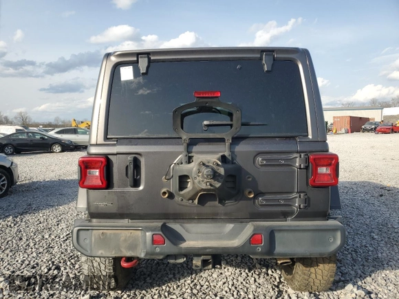 2020 Jeep Wrangler Unlimited Rubicon with VIN 1C4HJXFN3LW342670, listed as a Copart auction lot 46585355 with 19,569 mi miles and Salvage title. Bid and sale history available at DreamBid. Image 6.