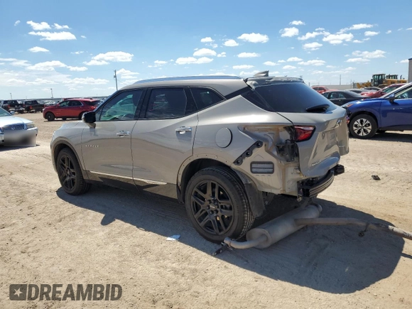 2022 Chevrolet Blazer Premier with VIN 3GNKBFRS9NS136225, listed as a Copart auction lot 69994144 with 37,371 mi miles and Salvage title. Bid and sale history available at DreamBid. Image 2.