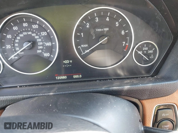 2014 BMW 3 Series 328i with VIN WBA3A5C50EJ464645, listed as a IAAI auction lot 41268979 with 120,980 mi miles. Bid and sale history available at carsss.com. Image 14.