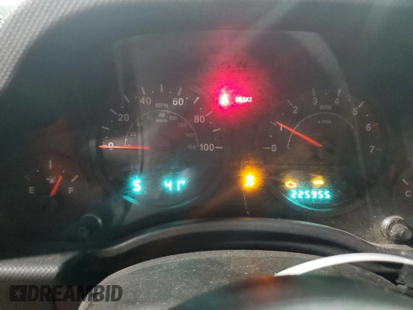2008 Jeep Wrangler Unlimited X with VIN 1J4GA39168L606738, listed as a Copart auction lot 44534725 with 225,955 mi miles and Salvage title. Bid and sale history available at DreamBid. Image 9.