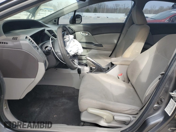 2012 Honda Civic EX with VIN 19XFB2F82CE026088, listed as a Copart auction lot 51081985 with Not Provided miles and Non Repairable. Bid and sale history available at DreamBid. Image 7.
