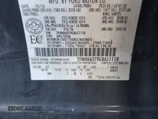 2016 Ford Flex Limited w/EcoBoost with VIN 2FMHK6DT9GBA11118, listed as a Copart auction lot 78021694 with 114,854 mi miles and Salvage Title. Bid and sale history available at carsss.com. Image 13.