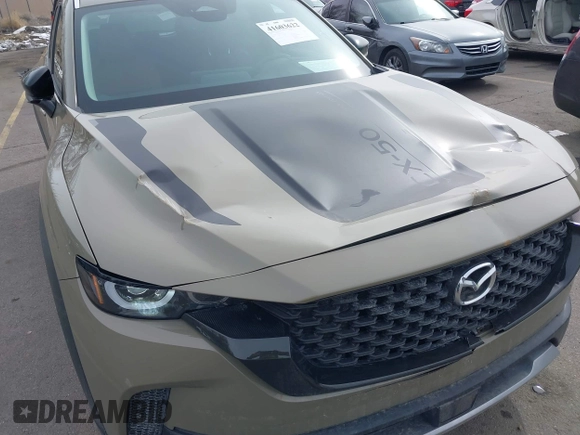 2025 Mazda CX-50 2.5 Turbo with VIN 7MMVABXY5SN311620, listed as a IAAI auction lot 41603622 with 4,259 mi miles. Bid and sale history available at carsss.com. Image 6.