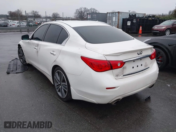 2017 Infiniti Q50 2.0t with VIN JN1CV7AP0HM641062, listed as a IAAI auction lot 41380194 with 114,813 mi miles and . Bid and sale history available at DreamBid. Image 3.