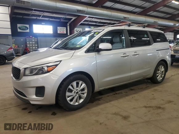 2016 Kia Sedona LX with VIN KNDMB5C19G6149219, listed as a Copart auction lot 56276285 with 194,393 mi miles and Clean Title. Bid and sale history available at DreamBid. Image 1.