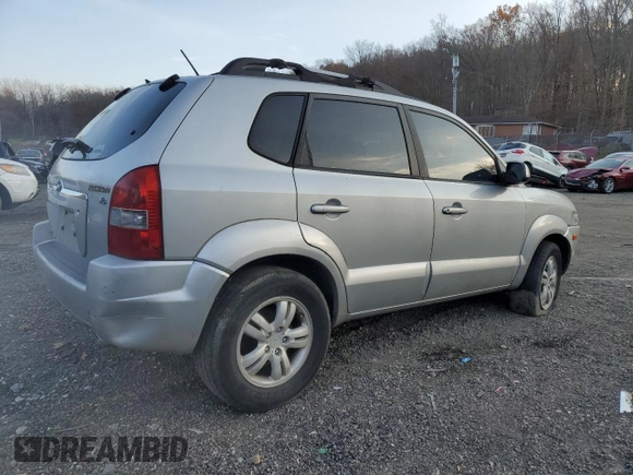 2007 Hyundai Tucson SE with VIN KM8JN12D17U587870, listed as a Copart auction lot 80851704 with 185,437 mi miles and Salvage Title. Bid and sale history available at carsss.com. Image 3.