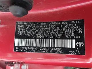 2011 Toyota Prius I with VIN JTDKN3DU7B1441923, listed as a IAAI auction lot 42154214 with 128,876 mi miles and . Bid and sale history available at DreamBid. Image 9.