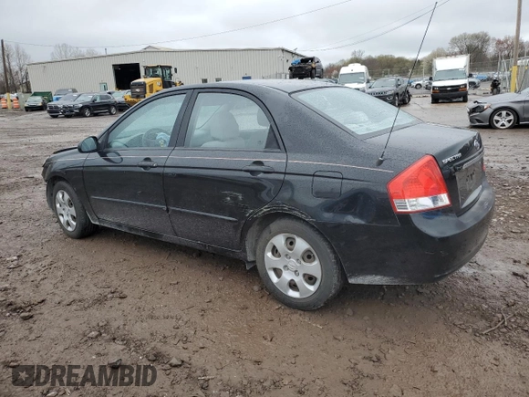 2009 Kia Spectra EX with VIN KNAFE222495648220, listed as a Copart auction lot 52886915 with 146,417 mi miles and Salvage title. Bid and sale history available at DreamBid. Image 2.