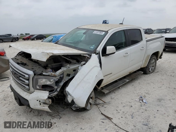 2015 GMC Canyon 2WD SLE with VIN 1GTG5BE31F1227070, listed as a Copart auction lot 51337865 with 49,394 mi miles and Salvage Title. Bid and sale history available at DreamBid. Image 1.