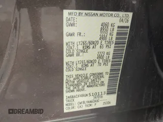 2016 Nissan Titan SL z VIN 1N6BA1F48GN510113, wystawiony jako IAAI lot #42252271 z przebiegiem 58 691 mil mil oraz . Historia ofert i sprzedaży dostępna na DreamBid. Obrazek 9.