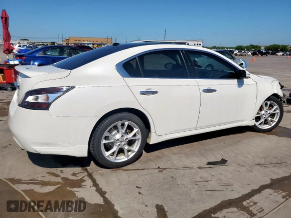 2013 Nissan Maxima SV with VIN 1N4AA5AP7DC804624, listed as a Copart auction lot 53981045 with 178,299 mi miles and Salvage title. Bid and sale history available at DreamBid. Image 3.
