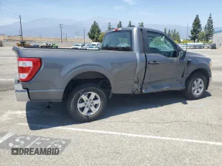 2021 Ford F-150 XL with VIN 1FTMF1C58MKE24095, listed as a Copart auction lot 57686455 with 60,583 mi miles and Salvage title. Bid and sale history available at DreamBid. Image 3.