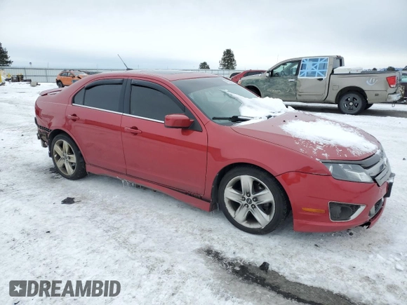 2011 Ford Fusion SPORT with VIN 3FAHP0DC4BR142413, listed as a Copart auction lot 44555335 with 172,951 mi miles and Salvage Title. Bid and sale history available at carsss.com. Image 4.