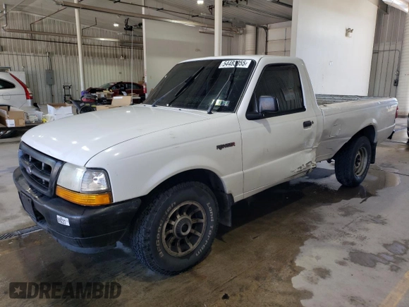 2000 Ford Ranger XL with VIN 1FTYR10V1YTA13232, listed as a Copart auction lot 54483055 with 217,473 mi miles and Salvage Title. Bid and sale history available at DreamBid. Image 1.