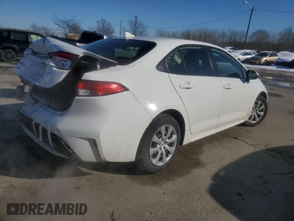 2020 Toyota Corolla LE with VIN JTDEPRAE8LJ034864, listed as a Copart auction lot 88708795 with 94,539 mi miles and Salvage Title. Bid and sale history available at DreamBid. Image 3.