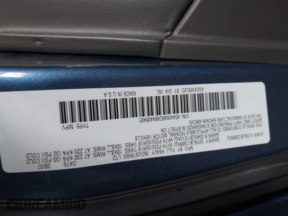 2008 Subaru Tribeca Limited z VIN 4S4WX98D884406481, wystawiony jako IAAI lot #42105411 z przebiegiem 164 994 mil mil oraz . Historia ofert i sprzedaży dostępna na DreamBid. Obrazek 9.