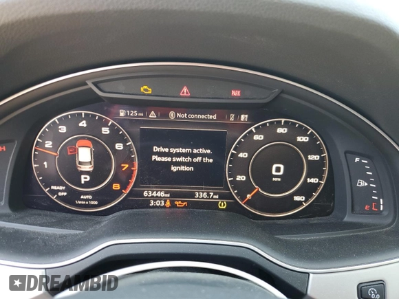 2019 Audi Q7 Premium Plus with VIN WA1LHAF72KD032390, listed as a Copart auction lot 56372405 with 63,446 mi miles and Salvage title. Bid and sale history available at DreamBid. Image 9.