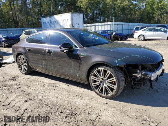 2015 Audi A7 Premium Plus with VIN WAUWGAFC1FN029061, listed as a Copart auction lot 88324805 with 91,038 mi miles and Salvage title. Bid and sale history available at DreamBid. Image 4.