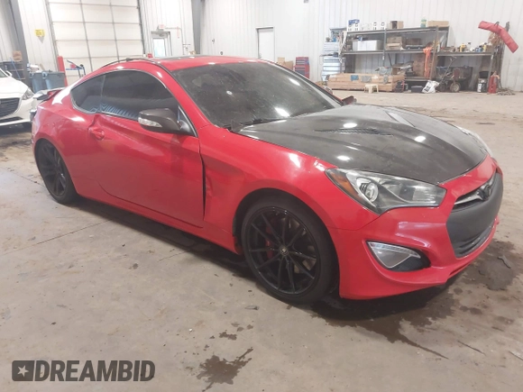 2013 Hyundai Genesis Coupe R-Spec with VIN KMHHU6KJ4DU101925, listed as a IAAI auction lot 41190063 with 86,077 mi miles and . Bid and sale history available at DreamBid. Image 1.