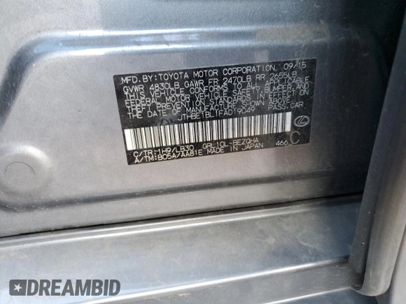 2015 Lexus GS 350 z VIN JTHBE1BL1FA019049, wystawiony jako Copart lot #56588355 z przebiegiem 88 890 mil mil oraz Szkoda całkowita • Salvage title. Historia ofert i sprzedaży dostępna na DreamBid. Obrazek 13.