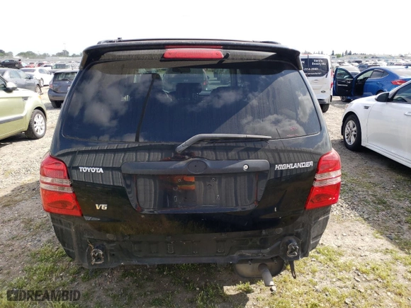 2002 Toyota Highlander with VIN JTEGF21A520050357, listed as a Copart auction lot 53374685 with 167,181 mi miles and Salvage Title. Bid and sale history available at carsss.com. Image 6.