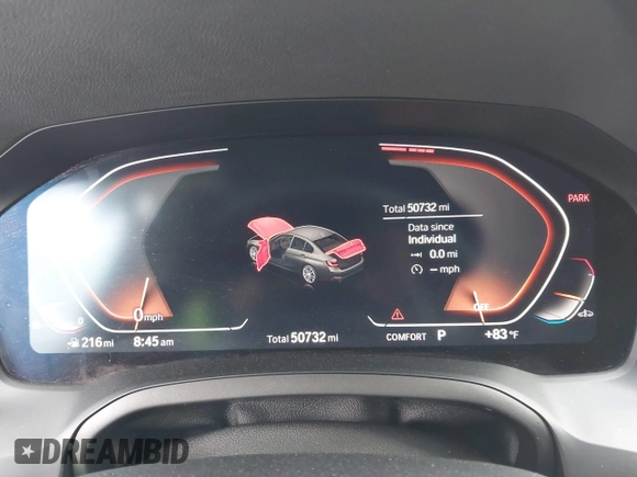 2020 BMW 3 Series 330i with VIN 3MW5R1J0XL8B00985, listed as a IAAI auction lot 42300540 with 50,732 mi miles and . Bid and sale history available at DreamBid. Image 7.