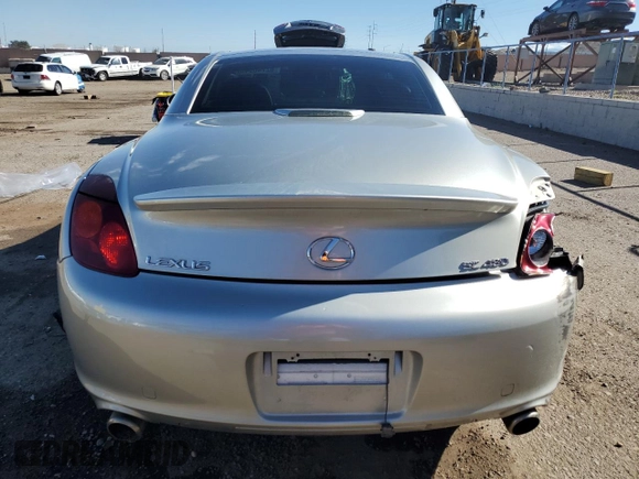 2003 Lexus SC 430 with VIN JTHFN48Y530046536, listed as a Copart auction lot 62746945 with 90,199 mi miles and Salvage title. Bid and sale history available at DreamBid. Image 6.