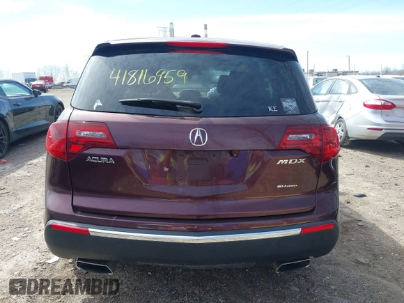 2010 Acura MDX Technology Pkg with VIN 2HNYD2H65AH505244, listed as a IAAI auction lot 41816959 with 139,807 mi miles. Bid and sale history available at carsss.com. Image 16.