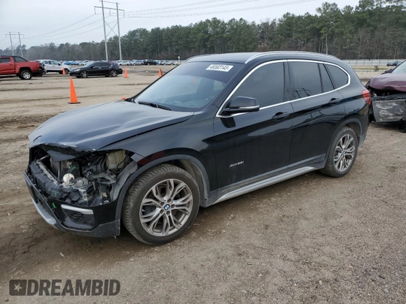 2016 BMW X1 xDrive28i with VIN WBXHT3C33GP883114, listed as a Copart auction lot 46583145 with 87,265 mi miles and Salvage Title. Bid and sale history available at carsss.com. Image 1.