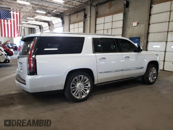 2018 Cadillac Escalade ESV Platinum z VIN 1GYS4KKJ7JR120920, wystawiony jako Copart lot #73478424 z przebiegiem 130 860 mil mil oraz Szkoda całkowita • Salvage title. Historia ofert i sprzedaży dostępna na DreamBid. Obrazek 3.