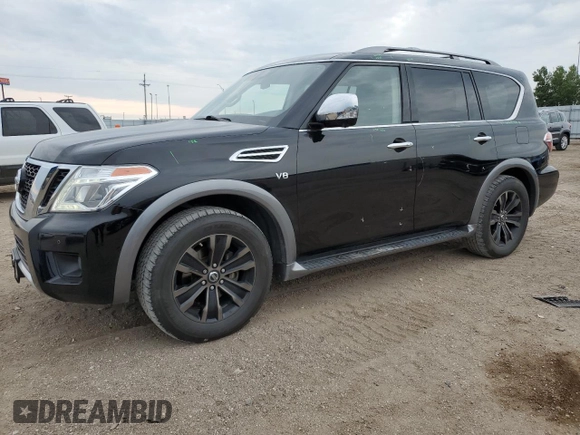 2018 Nissan Armada Platinum with VIN JN8AY2NEXJ9733932, listed as a Copart auction lot 68540944 with 60,030 mi miles and Salvage Title. Bid and sale history available at carsss.com. Image 1.