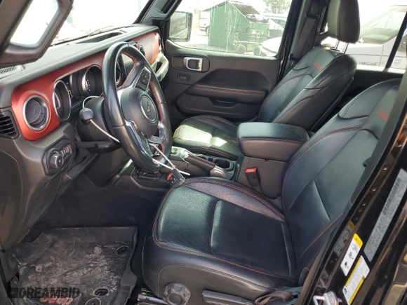 2020 Jeep Wrangler Unlimited Rubicon with VIN 1C4HJXFN8LW126037, listed as a Copart auction lot 50421535 with 52,275 mi miles and Salvage Title. Bid and sale history available at carsss.com. Image 7.