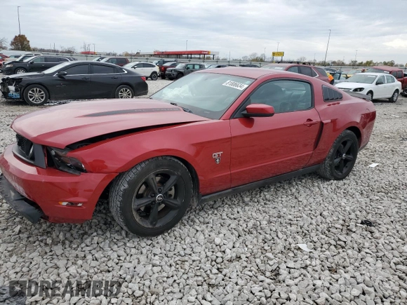 2010 Ford Mustang GT with VIN 1ZVBP8CH1A5124090, listed as a Copart auction lot 81806634 with 69,133 mi miles and Salvage title. Bid and sale history available at DreamBid. Image 1.