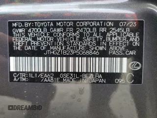 2023 Lexus IS 350 F Sport with VIN JTHGZ1B23P5068846, listed as a Copart auction lot 51160415 with 10,279 mi miles and Salvage title. Bid and sale history available at DreamBid. Image 14.