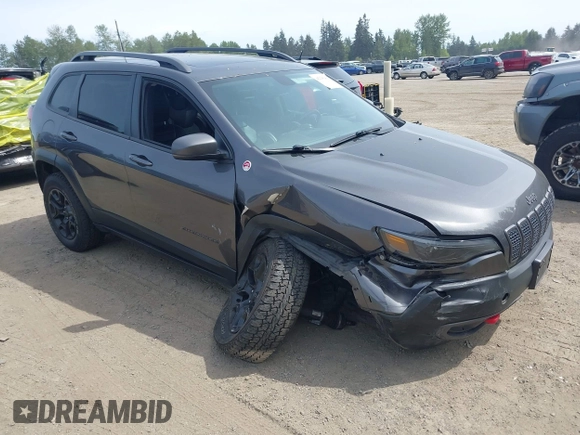 2019 Jeep Cherokee Trailhawk with VIN 1C4PJMBX2KD231734, listed as a IAAI auction lot 42235469 with 104,565 mi miles and . Bid and sale history available at DreamBid. Image 1.